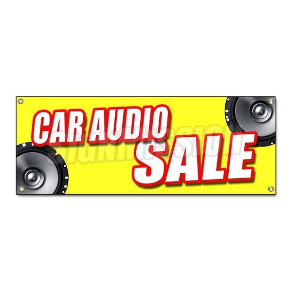 Signmission CAR AUDIO SALE BANNER SIGN mps speakers stereo installation repair amps B-Car Audio Sale - main